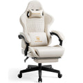 GTPLAYER Gaming Chair for Adults, Ergonomic Computer Game Chairs with Speakers, Footrest & Linkage Armrest, Reclining High Back 