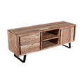 The Urban Port 57-Inches 2-Drawer Wooden TV Media Cabinet with 1 Door and Live Edge Design