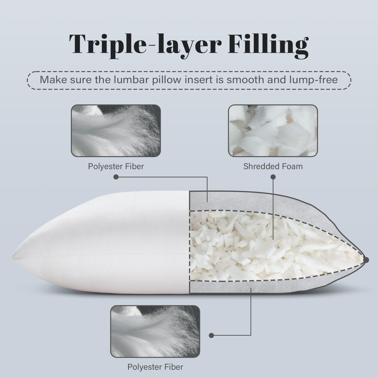 Downstoria 26X26 Pillow Inserts Set Of 2, White Throw Pillow Insert 2 Pack, Foam Filled Decorative Pillows Stuffer For Couch, Be