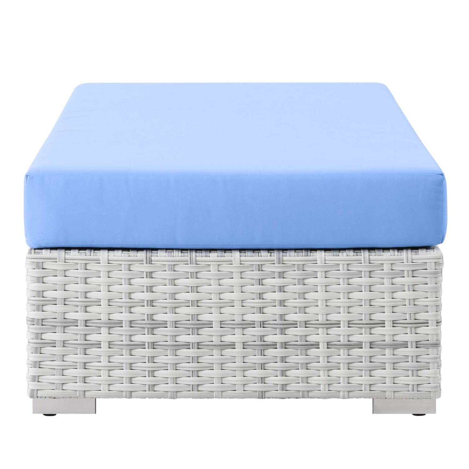 Modway EEI-4308-LGR-LBU Ottoman, Light Gray Light Blue