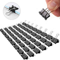 Small Binder Paper Clips 3/4 Inch Standard 19Mm, 144 Pack, Black, 0.75 Inch Fold Clamp, Capacity 0.31 Inch, Office Clips, Micro