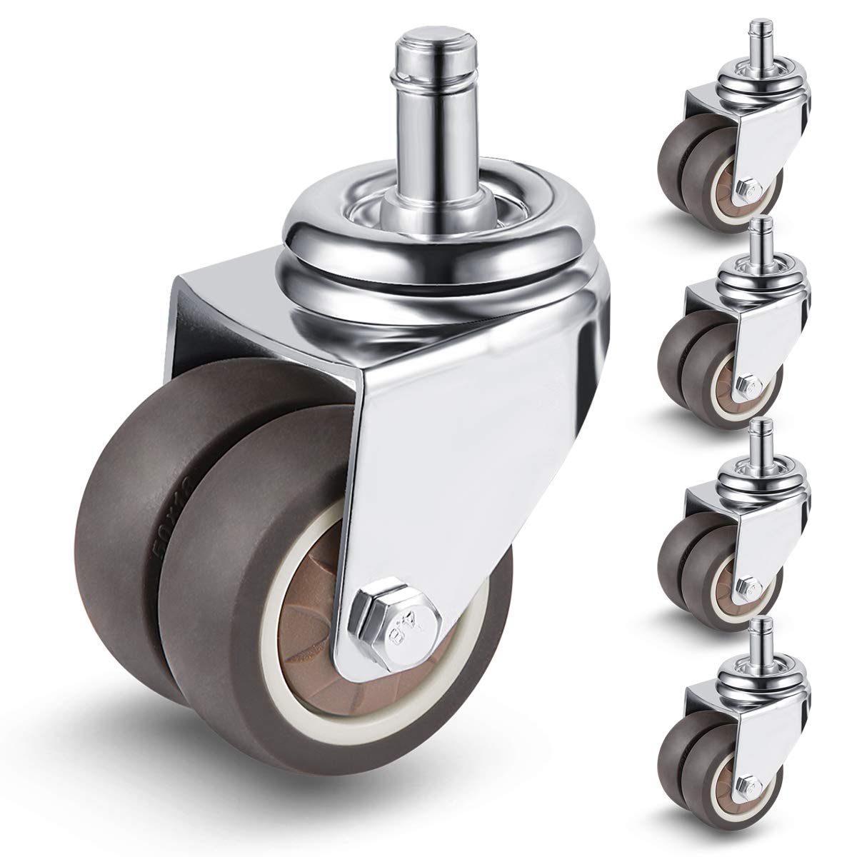 W B D WEIBIDA Office Chair Wheels, Heavy Duty Rubber Chair Casters Replacement, 2 Inch Gaming, Computer, Desk Chair Wheels for H