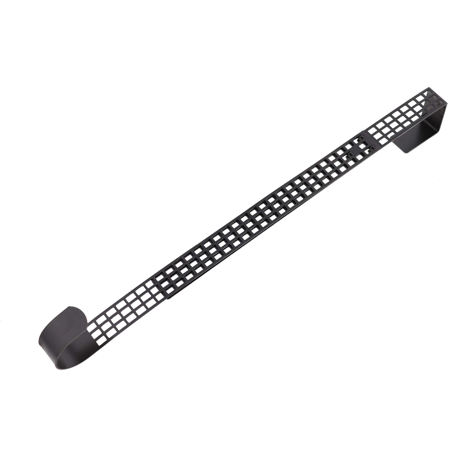 Haute Decor Hook & Lattice Metal Adjustable Length Over The Door Wreath Hanger, Matte Black (1 Pack) - Strong Unique Modern Desi