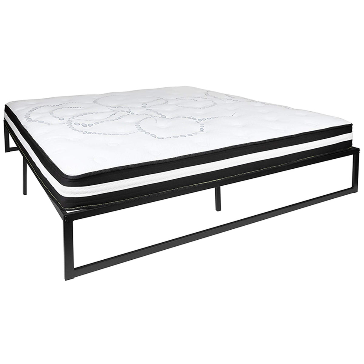 Flash Furniture Platform Bed Frames/Mattress Set, King, 0