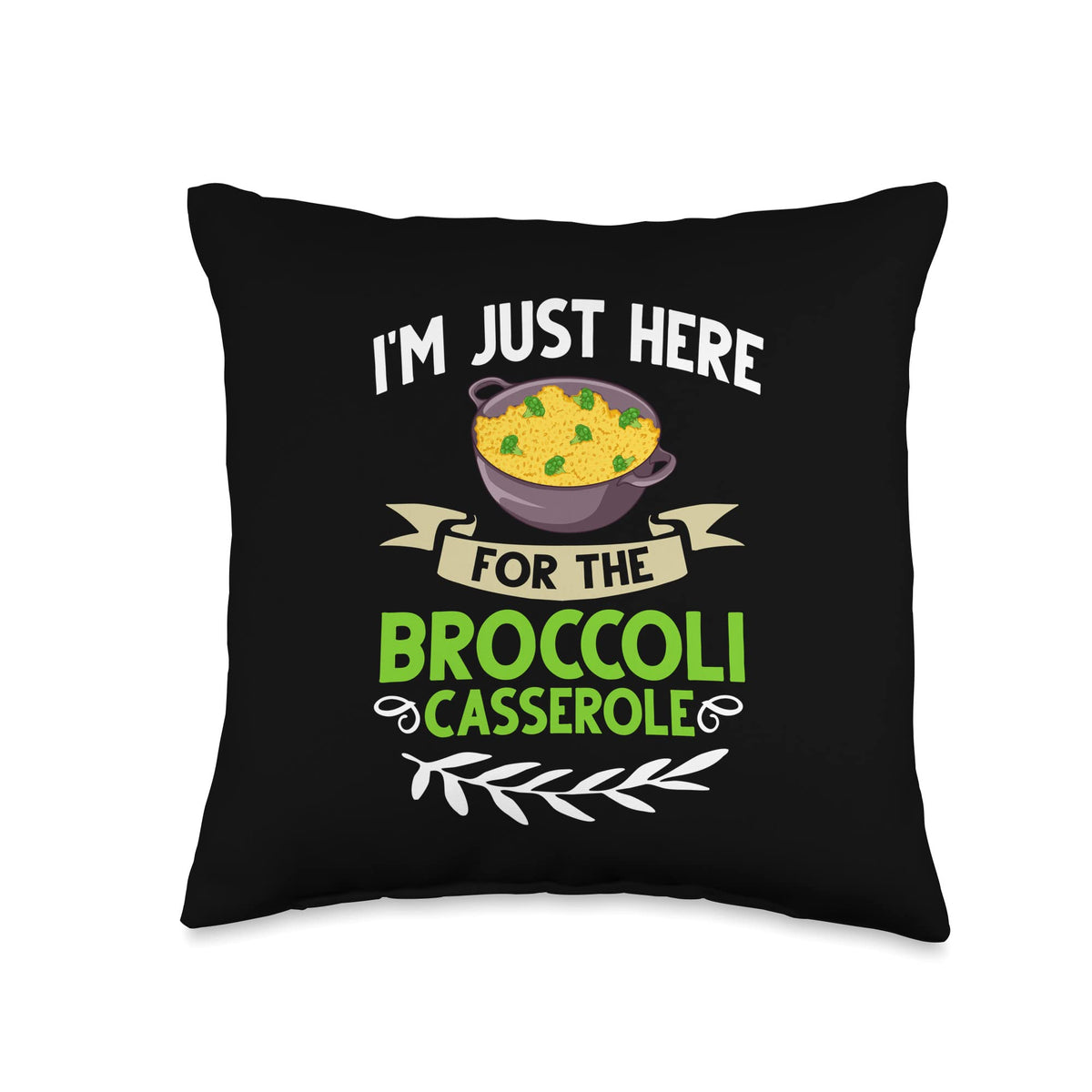 Broccoli Casserole Cheese Recipe Easy Food Dish Pan Throw Pillow
