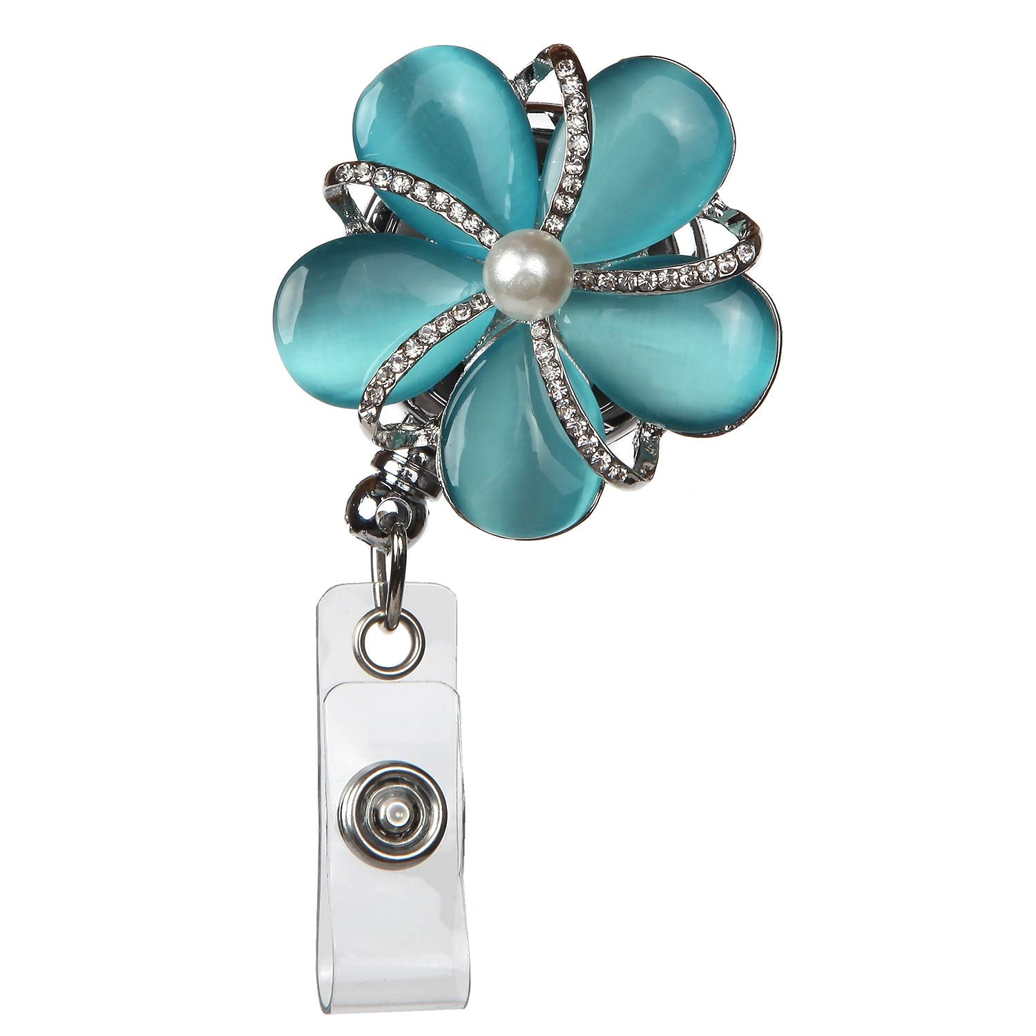 Boojee Beads Retractable Badge Holder 32' Fashionable Badge Reels Retractable For Office Workers Teachers Students Nurses With