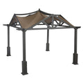 Garden Winds Replacement Canopy Top Cover for Garden Treasures 10x10 Gazebo - Riplock 350 - Nutmeg