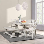 Kosas Home Quincy 78&Quot; Reclaimed Solid Pine Wood Dining Table In Nordic Ivory