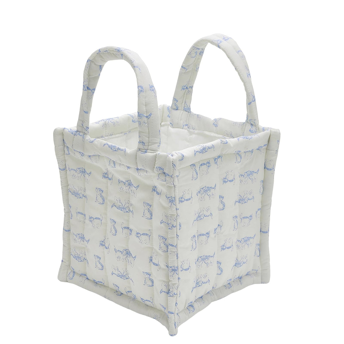 Multipurpose Folding Storage Basket, Cotton Large Capacity Clothes & Toys Bin Organizer for Bedroom Dorm Bow/Animal Pattern Momm