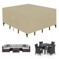 Easy-Going Square Patio Furniture Cover Waterproof Outdoor Dining Table And Chair Cover Anti-Uv Outside Sectional Sofa Set Cover