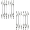 Double Head Alligator Clip Zzlzx 12Pcs Metal Wire Pictures Memo Note Clamps, Photo Holders, Multi-Purpose Picture Hangers