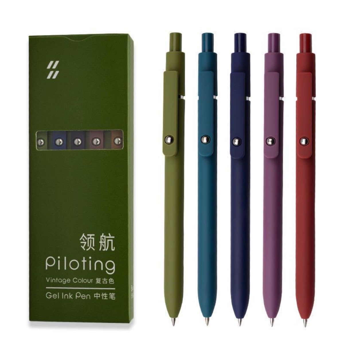 Toshine Smooth Writing Pens Aesthetic Pens Retractable Quick Dry Gel Ink Pens Fine Point 0.5Mm Black Ink Gel Pens For Office Sch