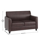 Flash Furniture HERCULES Diplomat Series Brown LeatherSoft Loveseat