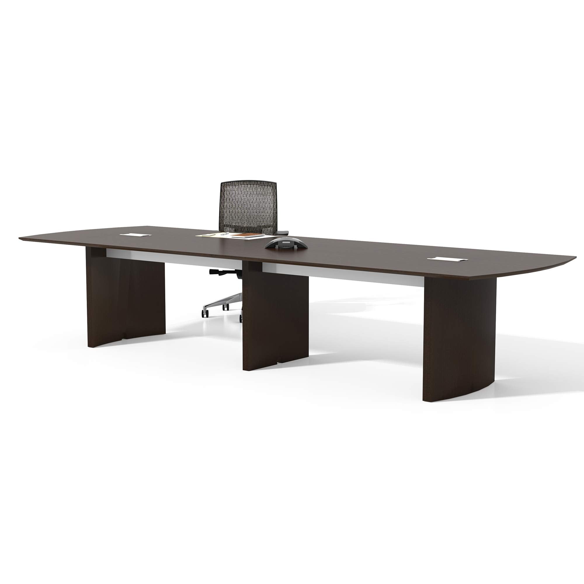 Safco Medina Modern Office Conference Meeting Room Table, 12', Mocha