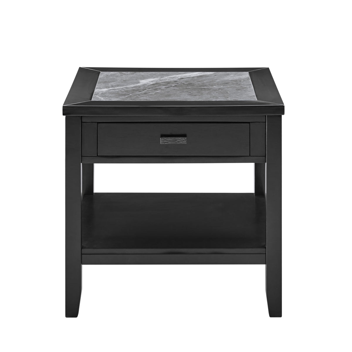 Steve Silver Furniture Garvine Gray Stone Top End Table