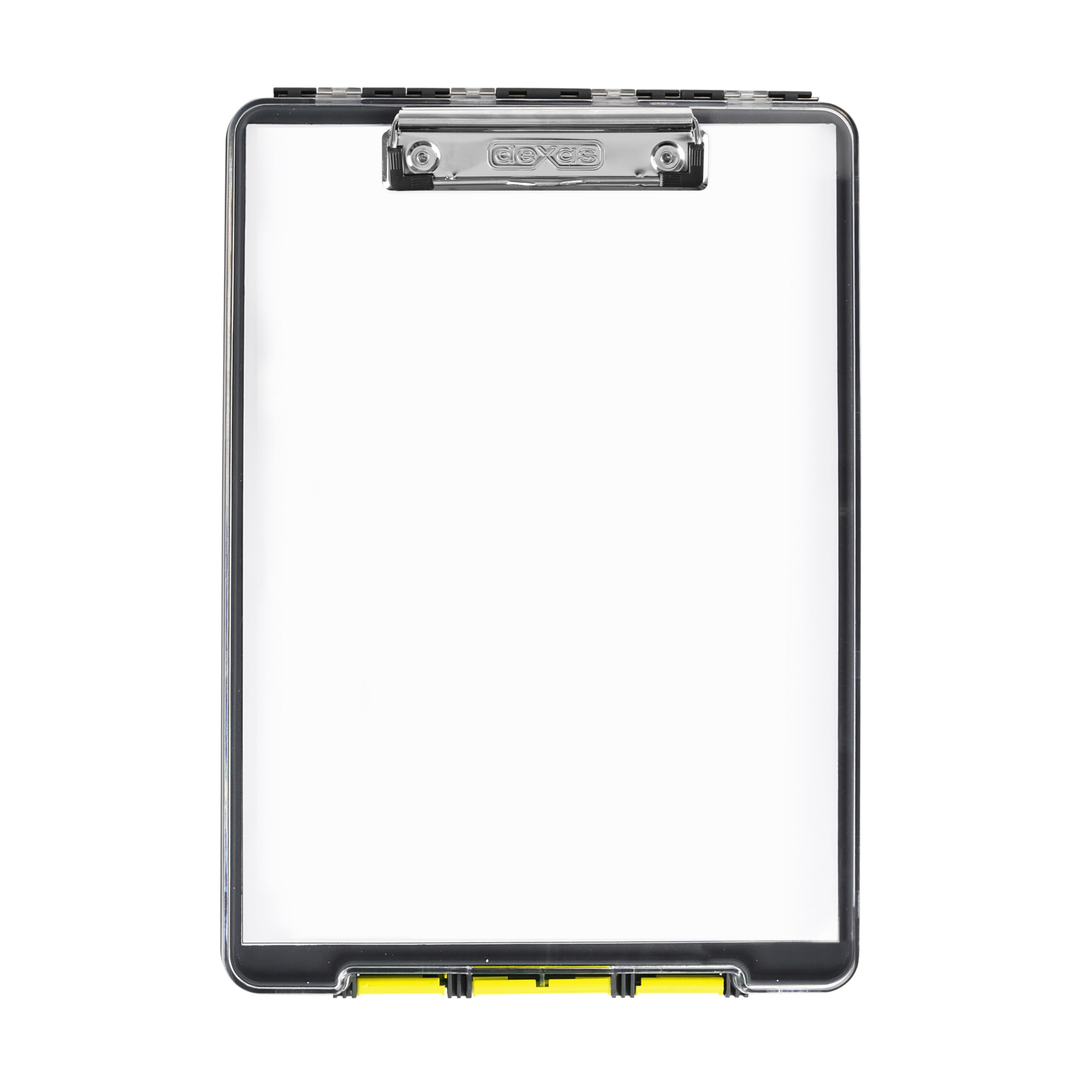 Dexas Clearview Clipcase Clipboard, 13.75 X 9.5 In, Gray/Yellow. See Papers Clearly Outdoors, Stay Organized And Dry. Ideal For