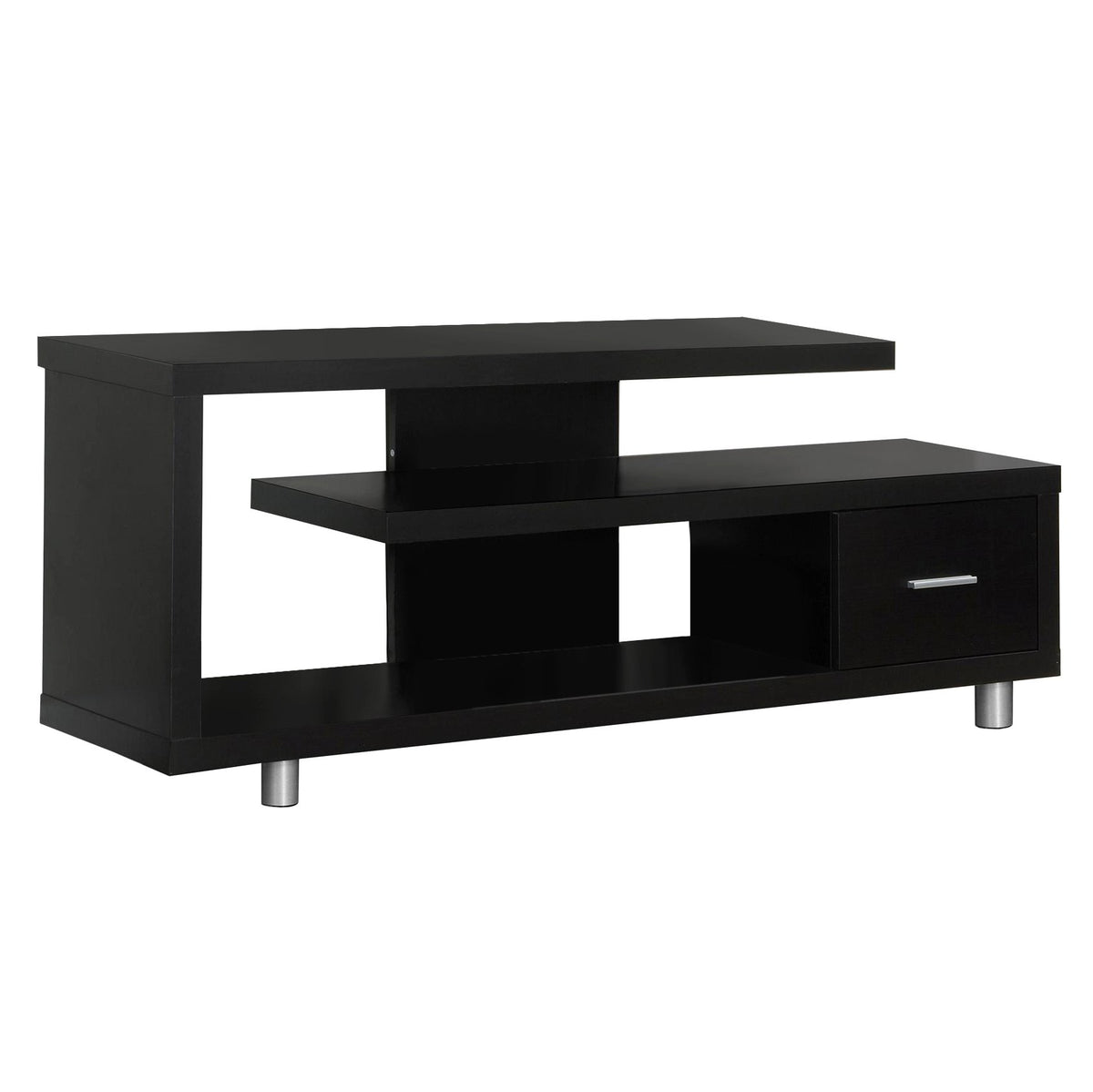 Monarch Specialties TV Stand with 1 Drawer, 60'W, Cappuccino