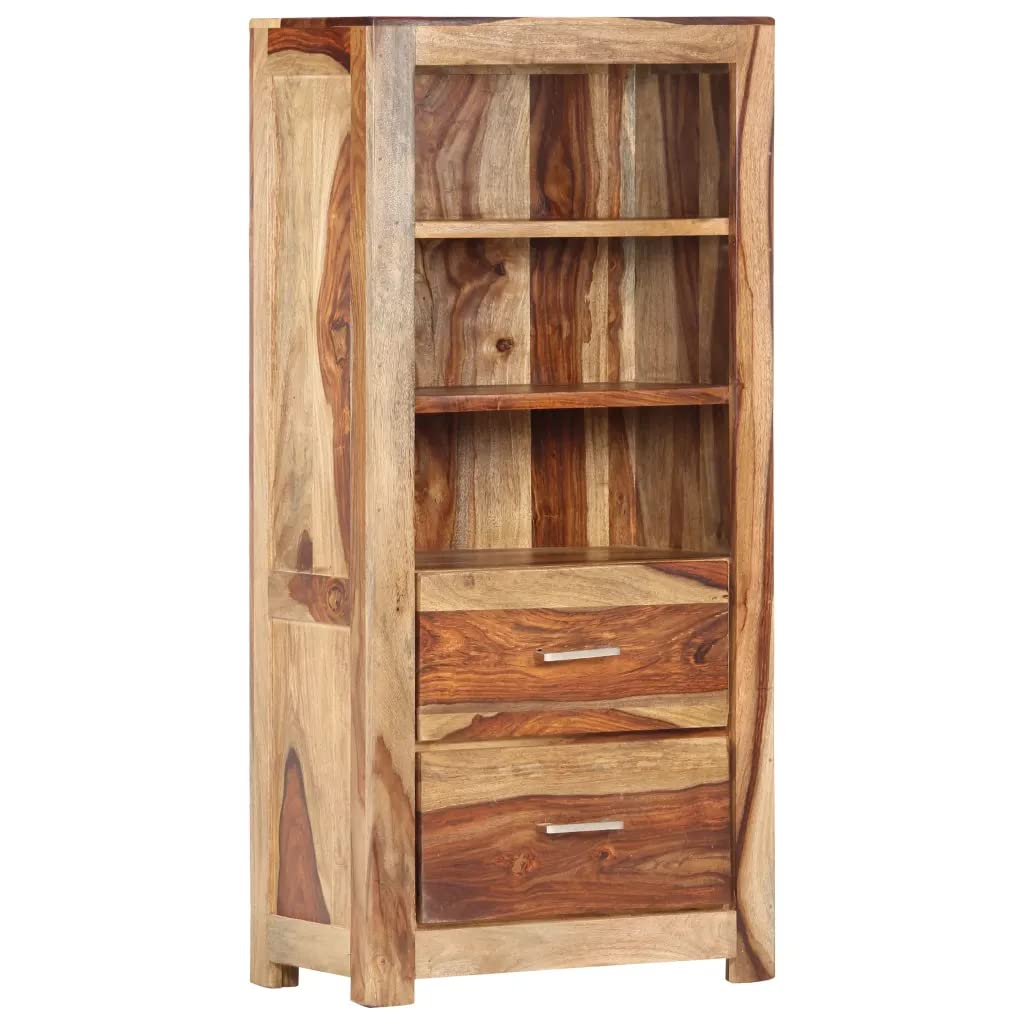 vidaXL Highboard 11.8"x11.8"x42.5" Solid Sheesham Wood