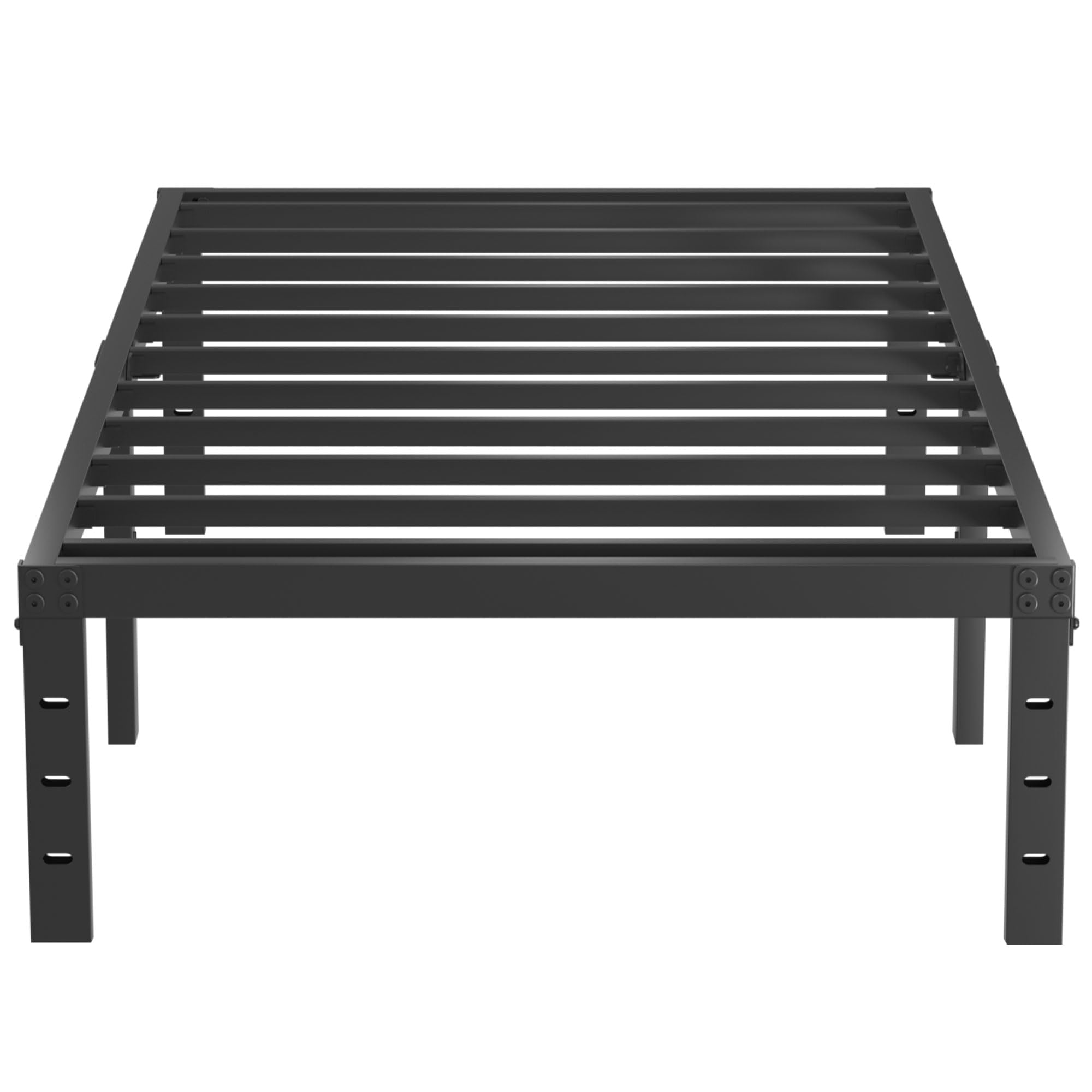 Shoaned Twin Size Metal Bed Frame - 16 Inch Heavy Duty Bedframe Black Basic Steel Slats Platform No Box Spring Needed, Easy Asse
