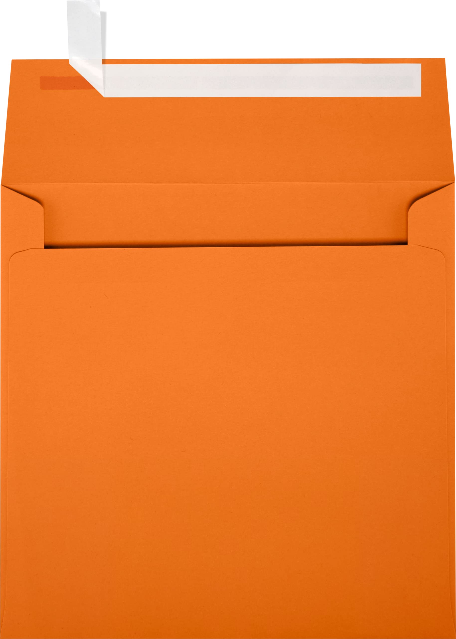 Luxpaper Square Invitation Envelopes | Peel & Press | 5 1/2' X 5 1/2' | Mandarin Orange | 80Lb. Text | 50 Qty