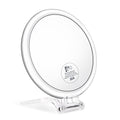 JMH Magnifying Handheld Mirror Double Sided, 1X 20X Magnification Hand Mirror, Travel Folding Held Adjustable Rotation Pedestal,