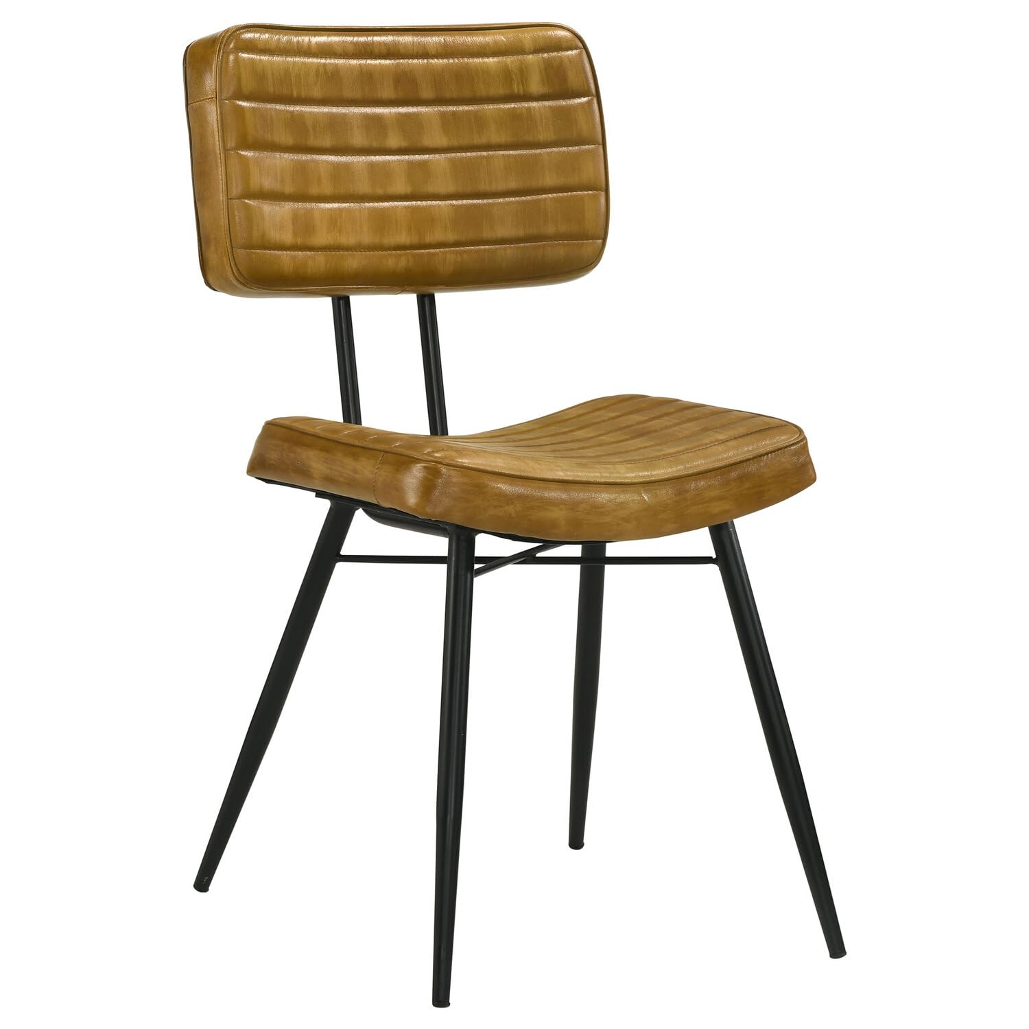 Coaster Furniture Misty Padded (Set of 2) Camel and Black Side Chair 110642