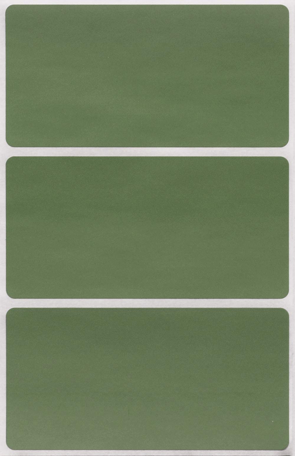 Royal Green Colorful Name Tag Stickers For Office 4 Inch X 2 Inch Olive Green Sticker Labels (102 Mm X 51 Mm) - 45 Pack