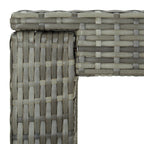vidaXL Patio Bar Set with Cushions - 7 Piece, Poly Rattan, Gray, Garden Seating for Outdoor/Patio