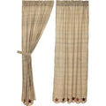 Vhc Brands Abilene Country Tan Independence Day Appliqued Textured Star Panel Set Of 2 84X40
