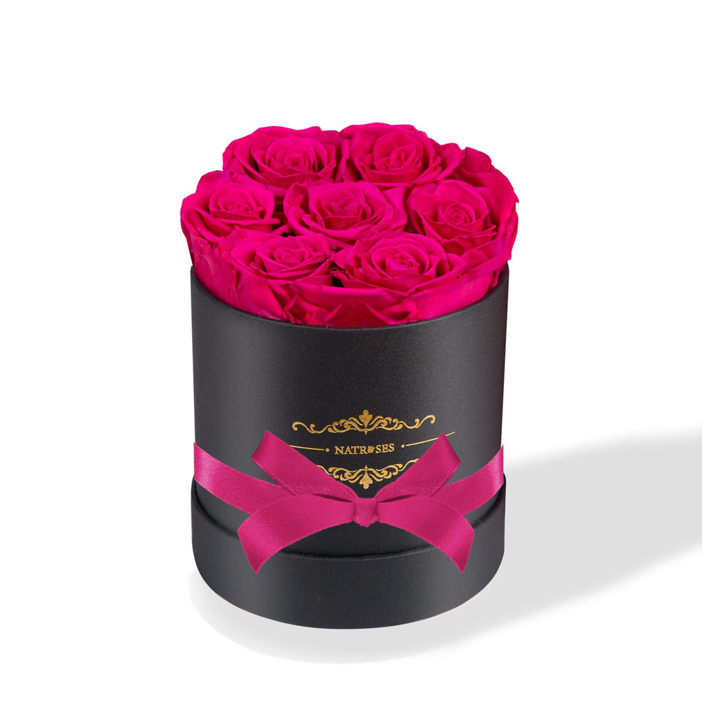 NATROSES Preserved Roses in a Round Box Roses That Last Up to 3 Years, Long Lasting Roses Gifts for Her,Valentines Day Gifts, Mo