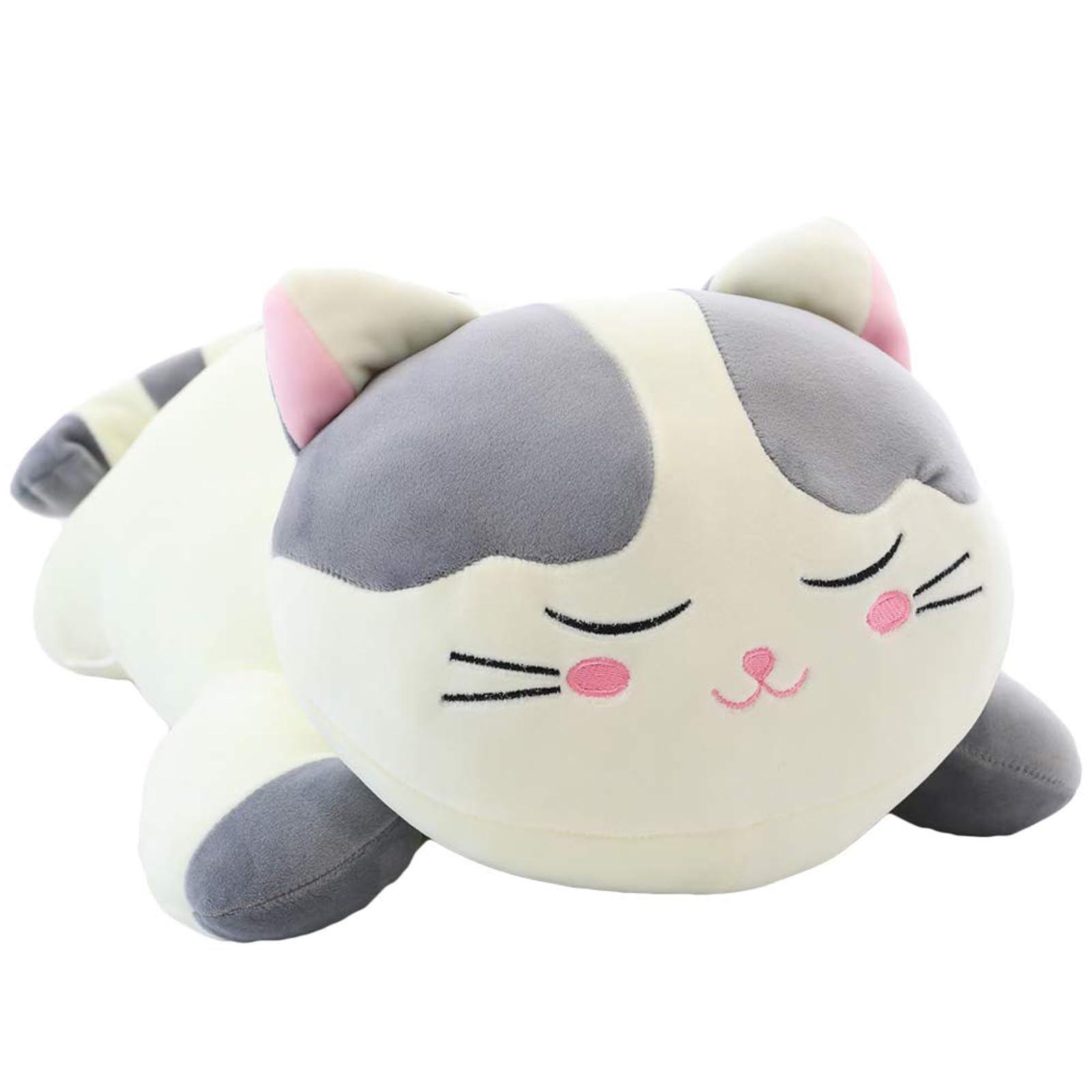 Cat Big Plush Hugging Pillow, Super Soft Kitten Kitty Stuffed Animals Toy Gifts For Kids, Girls, Bed, Christmas, Valentine 21.7'