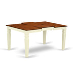 East West Furniture WEDO7-BMK-W Weston 7 Pc Kitchen set with a Dinning Table and 4 Wood Dining Chairs in Buttermilk and Cherry, 7 Pieces