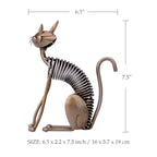 Too-Arts Metal Sculpture Iron Art Cat Spring Handicraft Crafting Home Decoration Furnishing Craft
