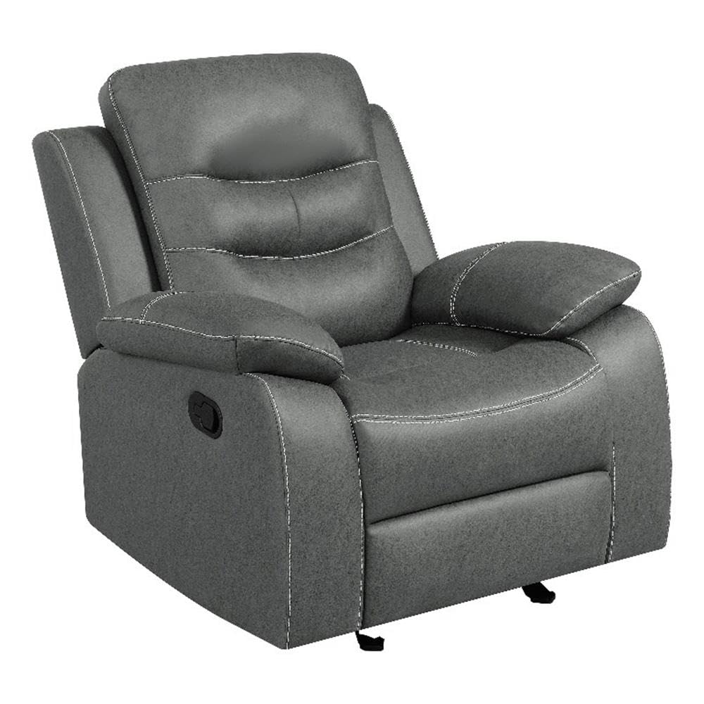 Coaster Home Furnishings Nova Upholstered Glider Recliner Chair Dark Grey