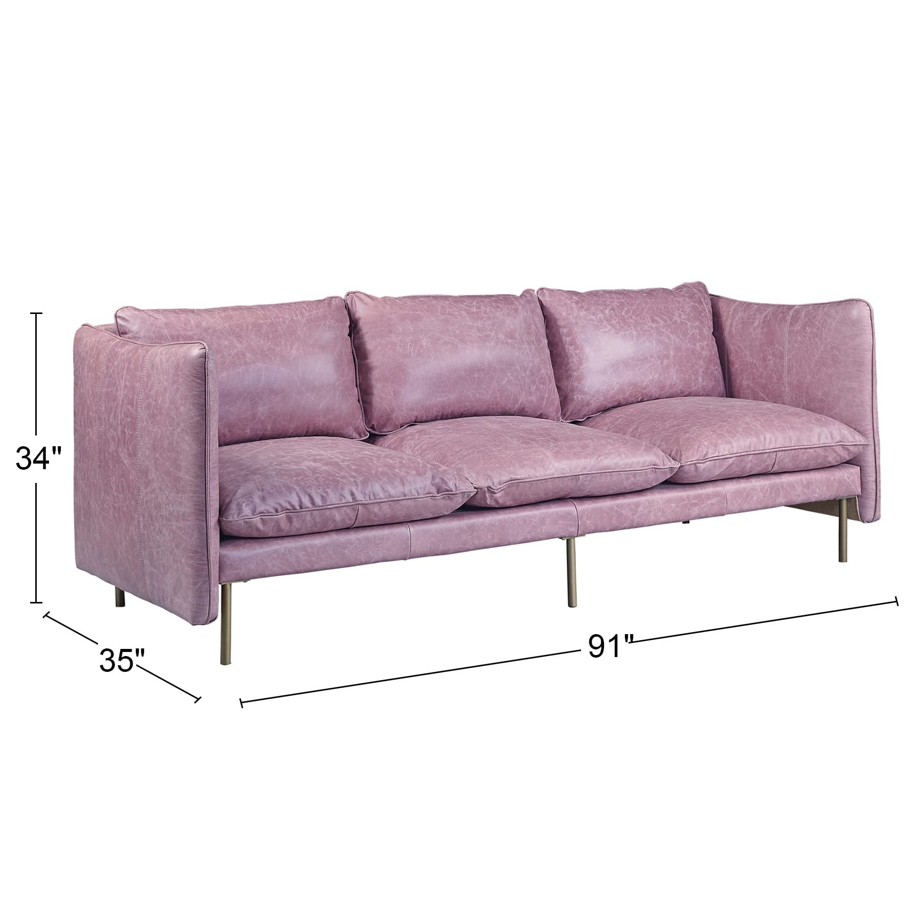Acme Metis Sofa in Wisteria Grain Leather