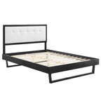 Modway Mod-6634-Blk-Whi Willow Full Wood Platform Bed With Angular Frame, Black White
