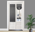PI Blackout Door Curtain,Privacy Tie up Shade Thermal Insulated Small Door Curtain for Classroom/Sliding Door/Front Door 1 Panel