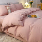Clothknow Pink Queen Comforter Set 3Pcs Dusty Rose Bedding Comforter Sets Blush Queen Comforter Women Girls Comforter Muave Quee
