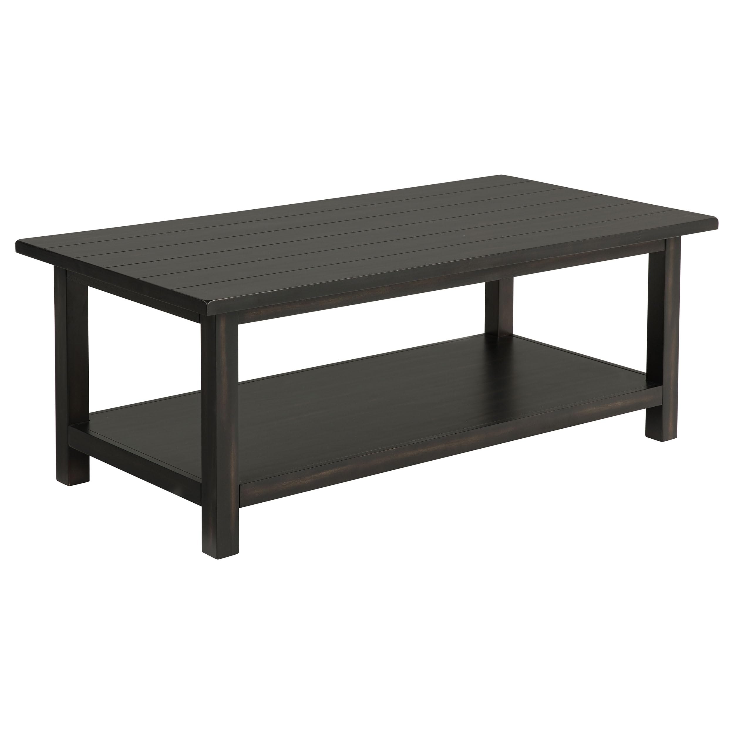 Coaster Home Furnishings Payne Wood Coffee Table with Shelf Java