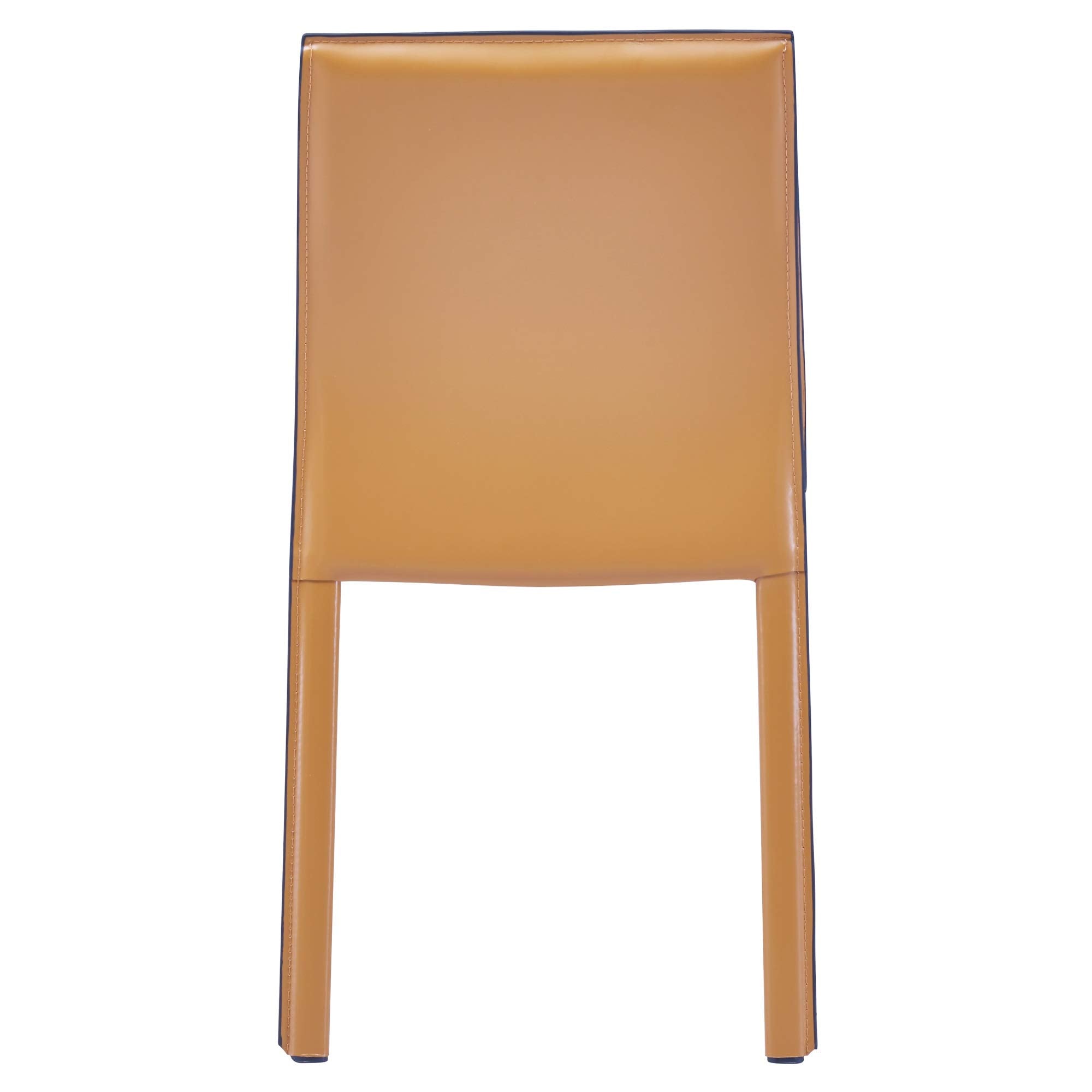 Npd Furniture And More Gervin Recycled Leather, Set Of 2 Dining Chairs, Chestnut