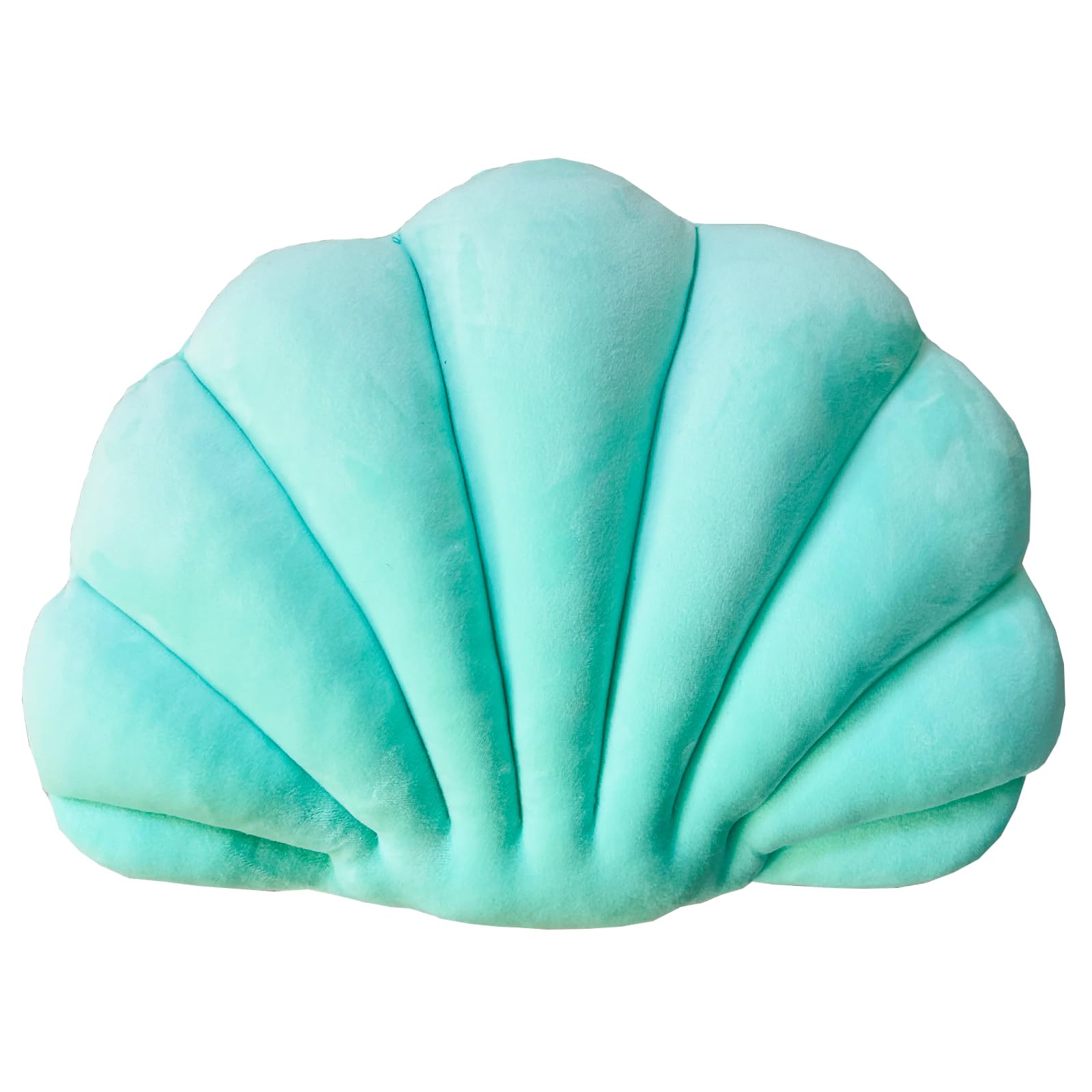 YRXRUS Shell Pillow, Lake Green Seashell Pillow, Patio Shell Shaped Pillow, Accent Ocean Series, Ultra Soft Velvet Cushion for B