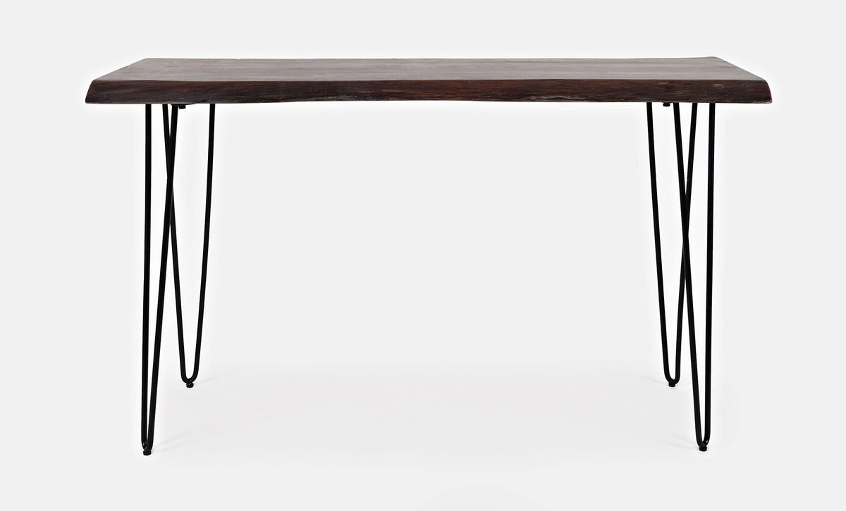 Jofran Nature's Edge 50'' Modern Solid Wood Live Edge Console Sofa Table, Slate