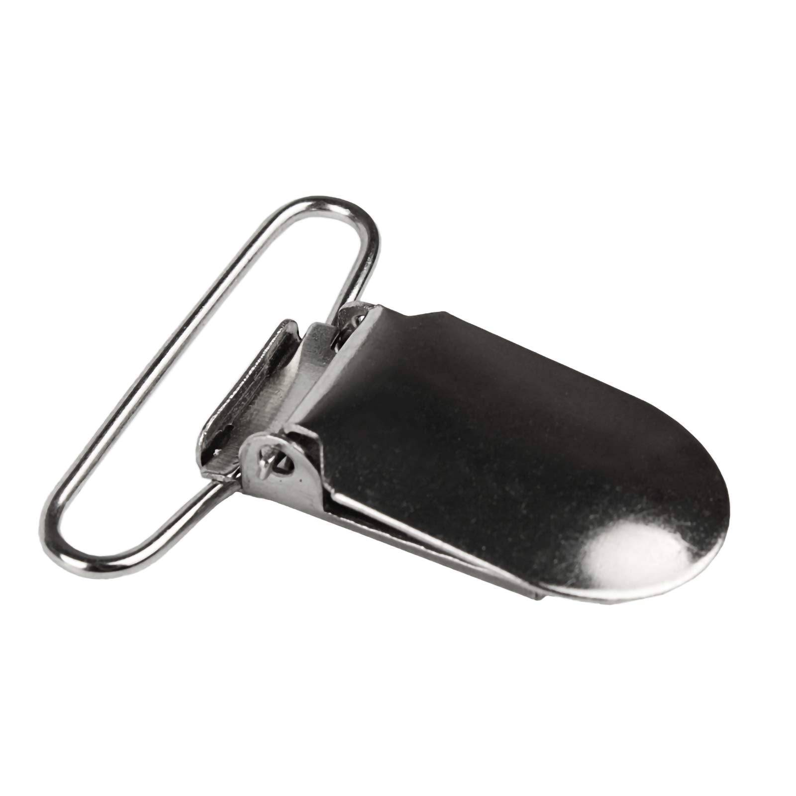 Andux 25 Pcs Metal Fasteners Clips Holders Clips Silver YJK-03 (3.0 cm, Long head)