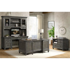 Intercon Foundry Home Office 42" Wide Lateral File Cabinet, Brushed Pewter