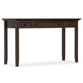 SIMPLIHOME Amherst Desk - 54-Inch Wide Solid Wood Writing Desk in Russet Brown, Transitional Home Office Computer Table for Work