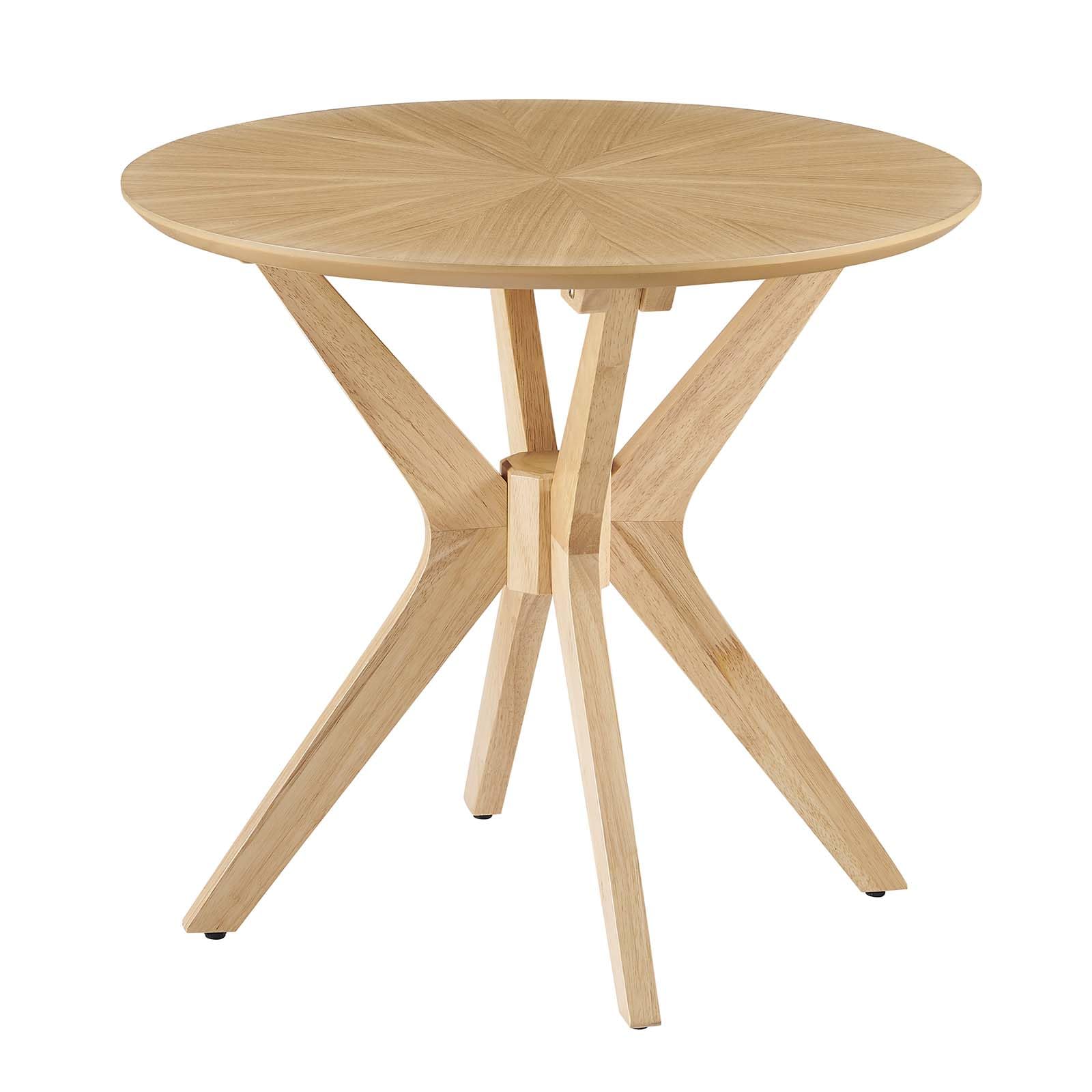 Modway EEI-6558-OAK Crossroads 24    Round Wood Side Table, Oak