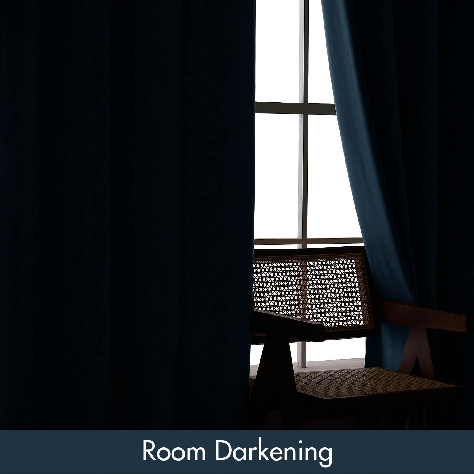 Miulee Dark Slate Velvet Curtains Thermal Insulated Blackout Curtain Drapes For Bedroom Living Room Darkening 84 Inches Long Curtains Panels Rod Pocket Set Of 2