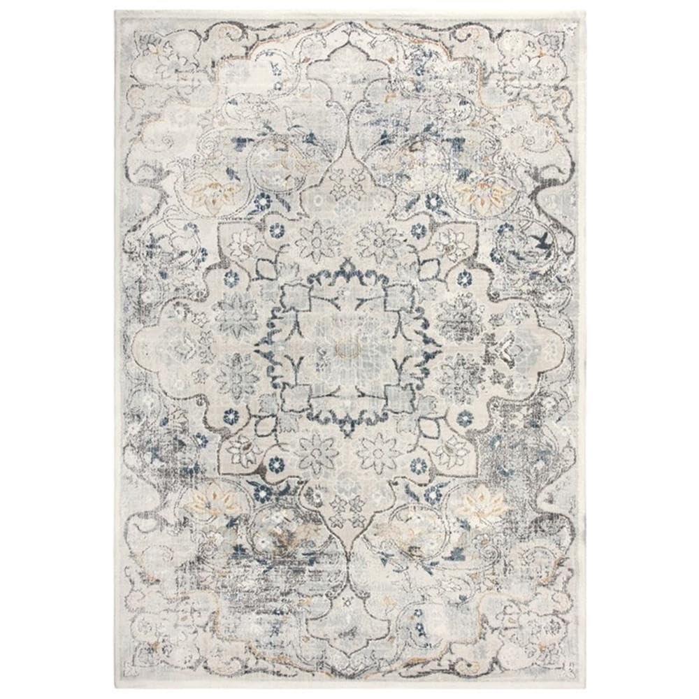 Alora Decor Lavish 3'11&quot; X 5'6&quot; Floral Beige/Gray/Rust/Blue Area Rug