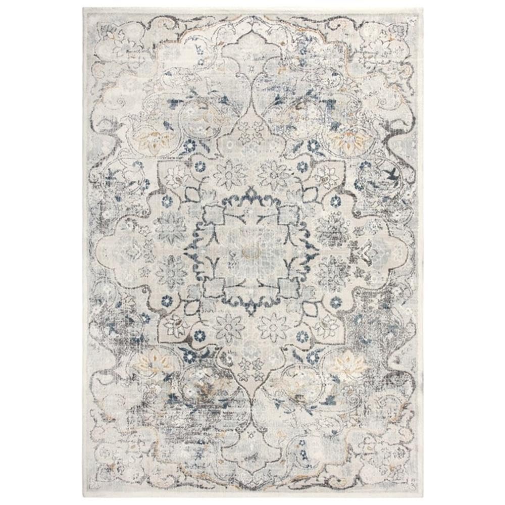Alora Decor Lavish 3'11" X 5'6" Floral Beige/Gray/Rust/Blue Area Rug