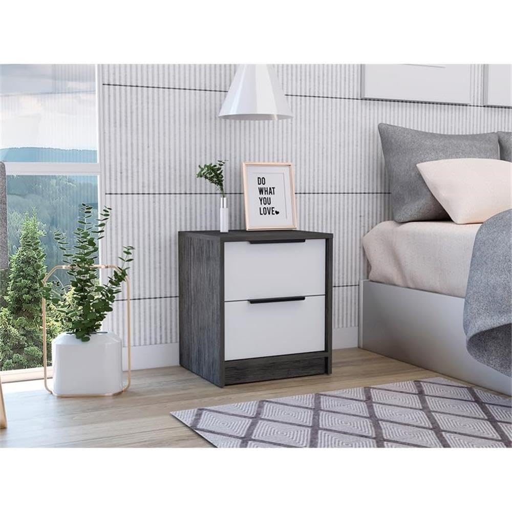 TUHOME Kaia Nightstand Engineered Wood Nightstands in Multi-Color